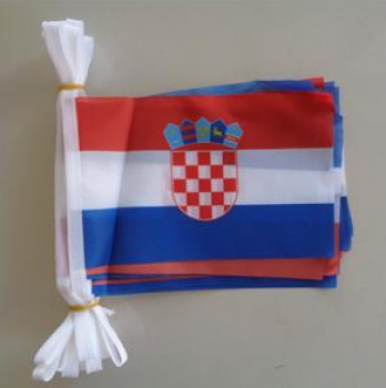 decorative mini polyester croatia bunting banner flag