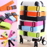 Cinghie per bagagli regolabili in 8 colori, cintura in nylon, imballaggio incrociato, valigia da viaggio, cinture di protezione, cinture per bagagli, cinturino con fibbia per il vi