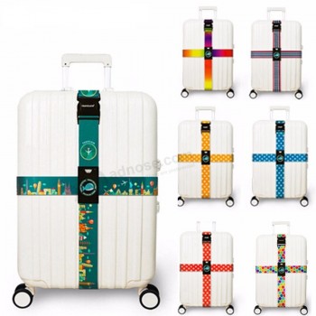 op maat gemaakte lichtgewicht bagageriemen kruisbandverpakking verstelbare reiskofferband nylon koffer met reisaccessoires