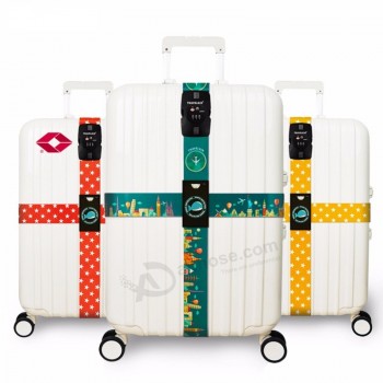 Gepäck dreistelliges Passwort Kreuzgurt verstellbar Kofferband Sicherheitsbündel leichte Gepäckgurte Reiseutensilien
