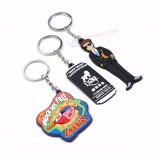 aangepaste eigen logo kevers flexibele zachte rubberen PVC sleutelhanger