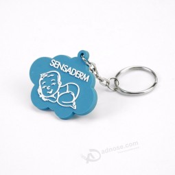 flexible 3d soft rubber PVC keychain with factory price