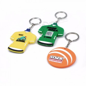 front single-side 3D soft PVC rubber keychain