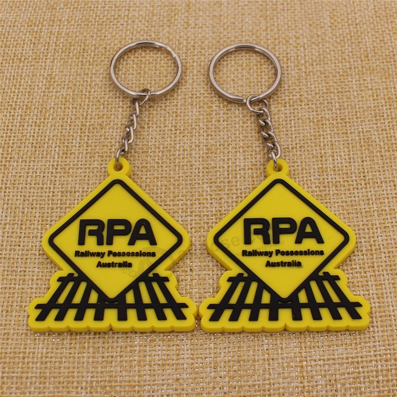 Wholesale Custom Your Branded 2D Soft PVC Keytag with Branded Logo