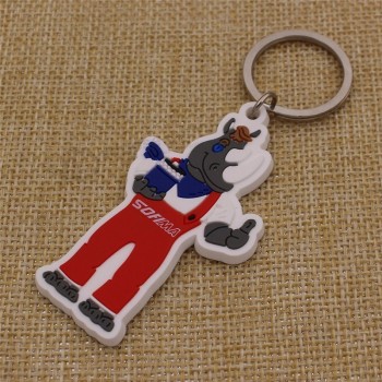 atacado personalizado sua marca keytag em PVC macio 2D com logotipo da marca