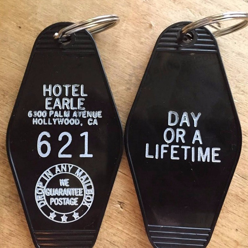 BARTON fink inspired hotel Earle keytag