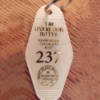 white gold 'gothic style' THE shining inspired overlook hotel keytag ships 1418