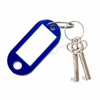 10 PCS Kunststoff benutzerdefinierte Split-Ring ID Key Tags Etiketten Schlüsselanhänger nummeriert Name Gepäckanhänger