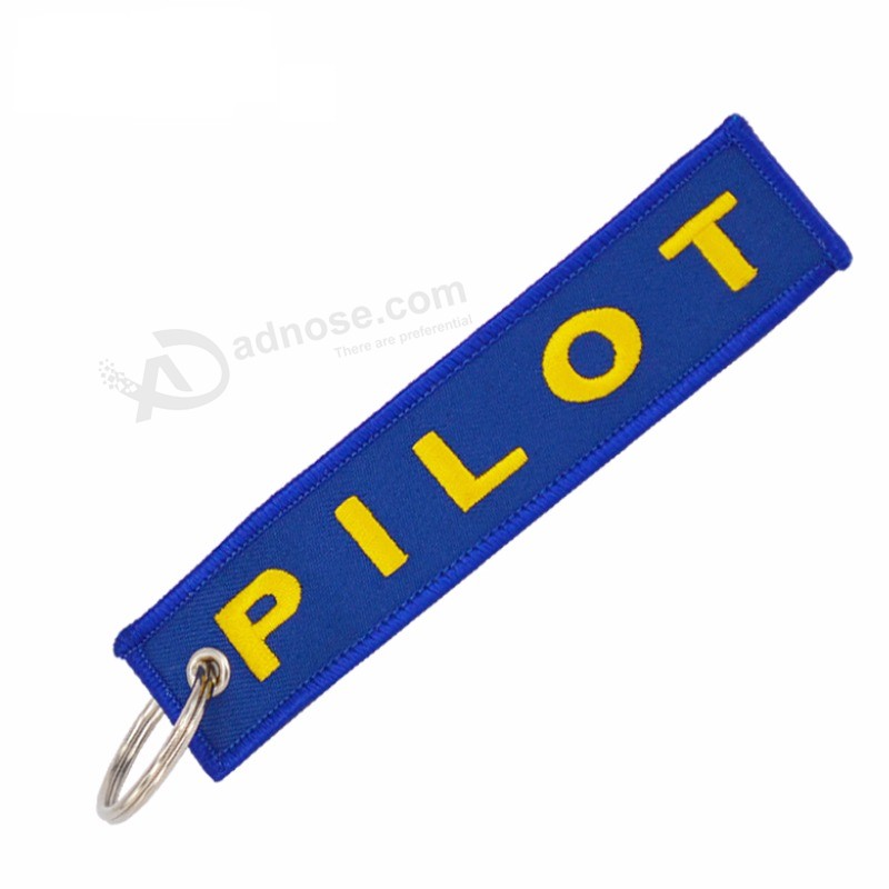Remove before Flight pilot Key chain OEM Key chains Jewelry embroidery Safety Tag aviation Gifts special Blue pilot Luggage Tag (3)