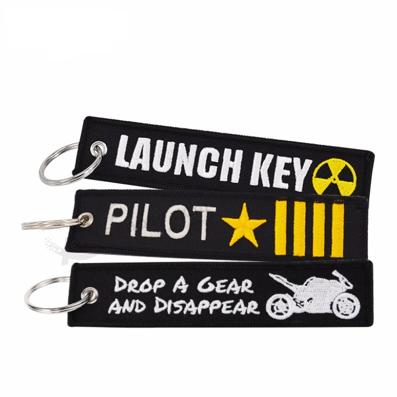 Novelty keychain Launch Key chain Bijoux keychains for motorcycles and cars Scooters Key Tag embroidery Key fobs OEM keychain (1)