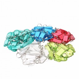 60pcs bunt bereiftes Plastikgepäck Identifikation-Beutelaufkleber Schlüsselumbauten keychain Beutelaufkleber Schlüsselumbauten keychain gelegentliche Farbe