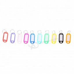 groothandel Veel van 10 plastic sleutelhanger Sleutel splitring ID-tags naam kaart label taal