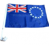 Bandeira lateral da janela do carro país Ilhas Cook Bandeira do carro