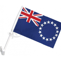 National Country Cook Islands car window clip flag custom
