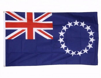 クック諸島旗90 * 150cmポリエステル旗工場直接供給