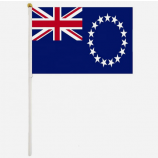 Ventilador acenando mini Ilhas Cook mão bandeira