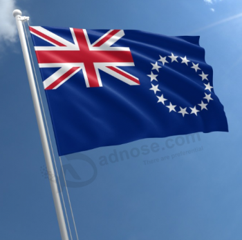 Bandeira de país nacional de poliéster de venda quente de Ilhas Cook