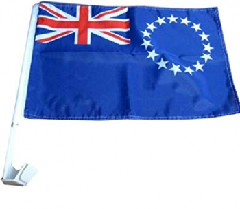 alta qualidade 30 * 45 cm bandeira da janela de carro das Ilhas Cook