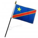 Оптовая Лот 12 демократической республики Конго стол стол палка флаг премиум яркий цвет и УФ-исчезать лучший 