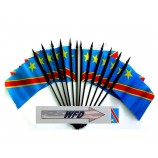 pack of democratic republic of congo polyester miniature office desk & little table flags