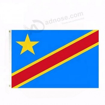 販売のためのポリエステル印刷コンゴの旗は防水注文の絹のバンダナを防水します