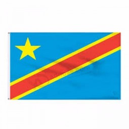 Silk print polyester national country Congo flag