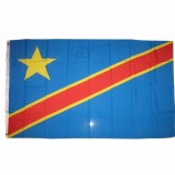 Stoter hochwertige 3x5 FT Demokratische Republik Kongo Flagge mit Messing Ösen, Polyester Landesflagge