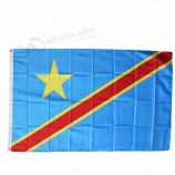 주문을 받아서 만들어진 튼튼한 100 % 년 폴리 에스테 3x5ft 콩고 국기