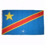 evento deportivo barato y vuelo al aire libre 100% poliéster bandera grande, bandera nacional, bandera del país de la república democrática del congo