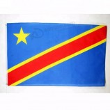 風が飛んでいる3 '* 5's滑らかなコンゴ民主共和国の旗