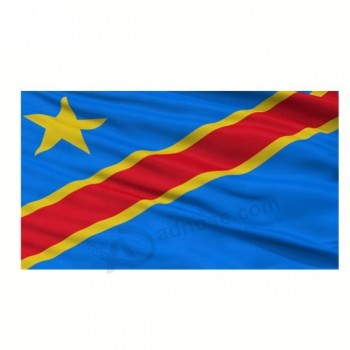 Siebdruck Polyester Kongo Nationalflagge