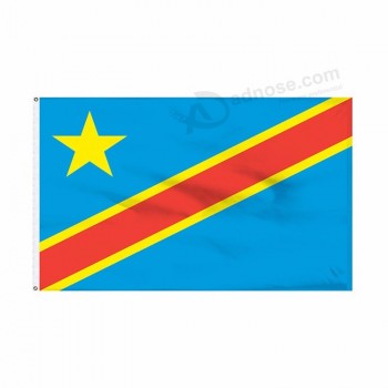 Großhandel Kongo Land Nationalflagge, Feier benutzerdefinierte Kongo gedruckt Wahl Campagin Flagge