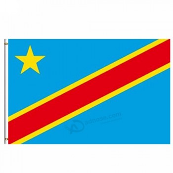 Topkwaliteit 90 * 150cm / 3 * 5ft congo vlaggen voor nationale partij