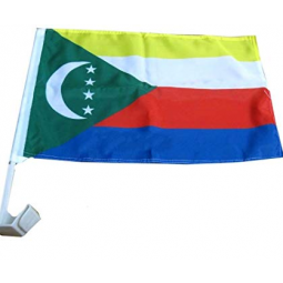 Bandiera della bandiera della finestra di automobile di paese comore di festa nazionale
