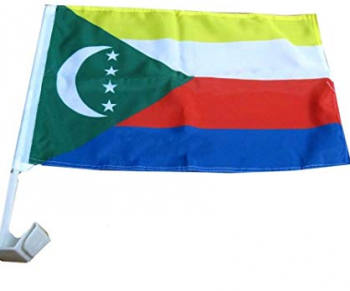 nationale dag comoren land autoraam vlag banner