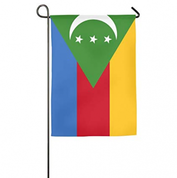 Bandera decorativa del jardín de las Comoras poliéster patio banderas de las Comoras