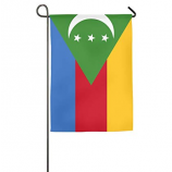 Bandera decorativa del jardín de las Comoras poliéster patio banderas de las Comoras