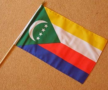 Fan Waving Mini Comoros hand held national flags