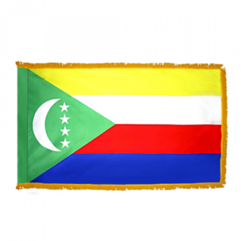 Decorative Comoros national tassel flag custom