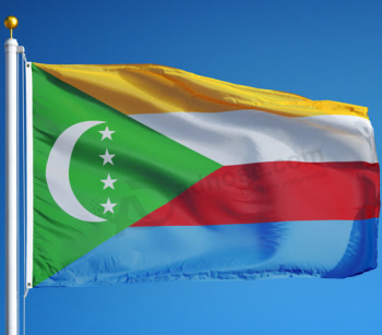 полиэстер 3x5ft напечатан национальный флаг Коморских Островов