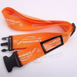 Promotion luggage tag strap with plastic buckle