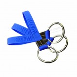 promotional rubber product silicone keychain with custom logo
