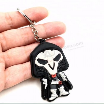 kundenspezifisches Logo der Porzellanfabrik personifizierte Animespiele PVC keychain