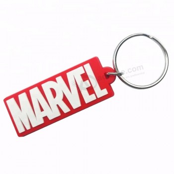 personalised rubber 2D keyring novelty keychain Key holder