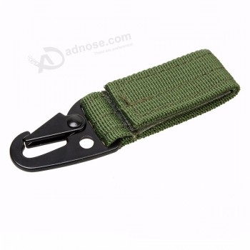 tactical nylon metal hook keychain for camping hiking backpack