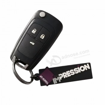 Custom gifts promotional company brand logo PVC keychain