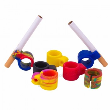 groothandel op maat BPA gratis siliconen sigarettenvinger roken ring