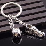 cool soccer shoe shape lovely keyrings unique metal ring Key chain keyfob fashion jewelry