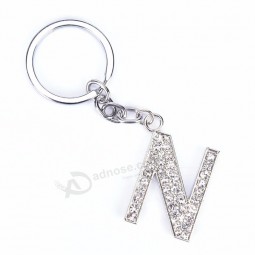 lettera iniziale portachiavi alfabeto con strass di cristallo portachiavi unisex portachiavi unisex