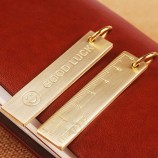 Vintage Mini Messing Lineal Malerei Vorlage personalisiert Schlüsselanhänger hängende Verzierung neu